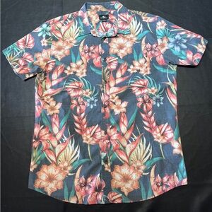 O'Neill Tropical Floral Button Down Shirt Size L